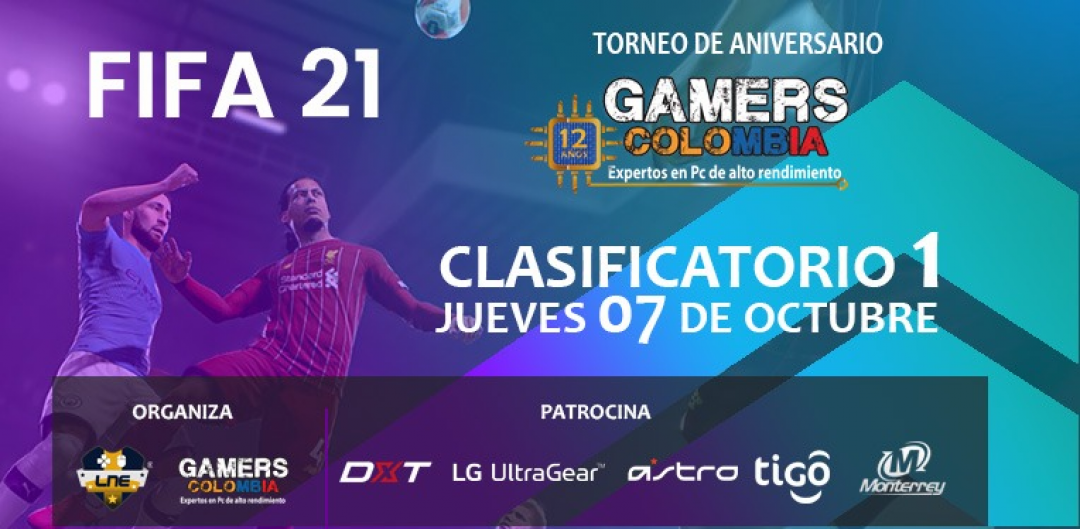 TORNEO FIFA INDIVIDUAL - JUEVES 07/10/21 - 12 ANIVERSARIO GAMERS COLOMBIA